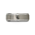 tungsten wedding band men – grey tungsten cow skull wedding band