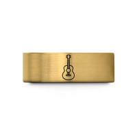 presents for him anniversary – gold tungsten guitar wedding band