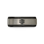 unique presents for him – black & grey tungsten v8 engine wedding band