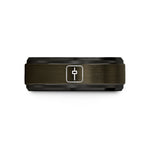 custom tungsten bands men – gunmetal & black tungsten fader slider wedding band