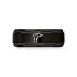 anniversary present for him – black tungsten heat gun wedding band