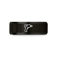 personalized presents for couples – black tungsten heat gun wedding band
