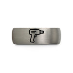personalized presents for couples – silver tungsten heat gun wedding band