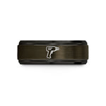 personalized presents for couples – gunmetal & black tungsten heat gun wedding band