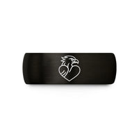 personalized couple anniversary present – black & rose gold tungsten philippines heart wedding band
