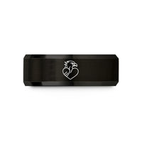 couple anniversary present ideas – black & rose gold tungsten philippines heart wedding band