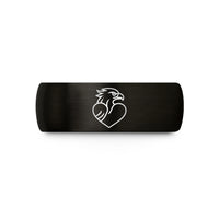 couple anniversary present ideas – black tungsten philippines heart wedding band