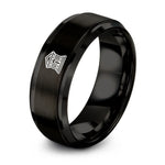 1 Year Gift Anniversary for Girlfriend – black tungsten courthouse facade ring