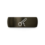 men’s rings for wedding – gunmetal & black tungsten diminuendo hairpin wedding band