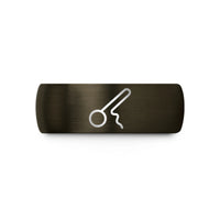 men’s rings for wedding – gunmetal & black tungsten diminuendo hairpin wedding band