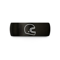 anniversary present for him – black tungsten openface helmet wedding band