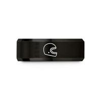 unique presents for couples – black tungsten openface helmet wedding band