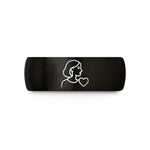 present ideas for wife – black & rose gold tungsten sister-in-law heart wedding band