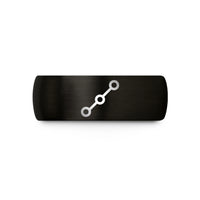 wedding band for her – black tungsten waypoints line wedding band