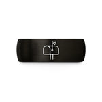men’s tungsten wedding band – black & gold tungsten mailbox heart wedding band