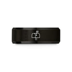 romantic presents for couples – black & gold tungsten mailbox heart wedding band