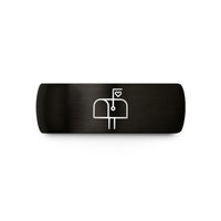 anniversary rings for couples – black tungsten mailbox heart wedding band