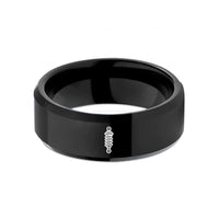 tungsten rings for couples – black tungsten coilover shock wedding band