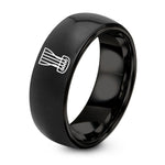 1 Year Wedding Gift Anniversaries for Men – black tungsten tailpiece strings ring