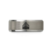 personalized anniversary present ideas – black & gray tungsten pipe array wedding band