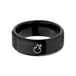 anniversary ring for couples – black tungsten tinder bundle spark wedding band