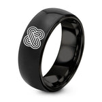 1 Year Wedding Gift Anniversary – black tungsten turing stripes ring