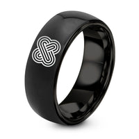 1 Year Wedding Gift Anniversary – black tungsten turing stripes ring