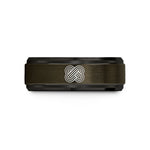 tungsten wedding bands men – gunmetal & black tungsten turing stripes wedding band