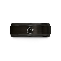 personalized jewelry for women – black & rose gold tungsten chick wedding band