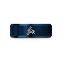 women’s tungsten wedding – blue tungsten motocross jump wedding band