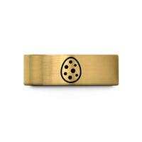 women's promise rings band – gold tungsten polka dot egg wedding band