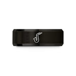 unique rings for women – black tungsten saxophone neck mouthpiece wedding band