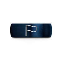 personalized presents for him – blue tungsten blue flag wedding band