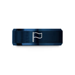 personalized presents for him – blue tungsten blue flag wedding band