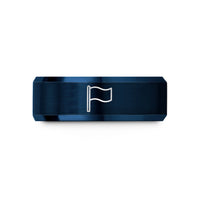 personalized presents for him – blue tungsten blue flag wedding band