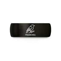 tungsten rings for men – black & rose gold tungsten madeira wedding band