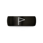 wedding band for men – black tungsten pennant flag wedding band