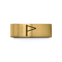 wedding band for men – gold tungsten pennant flag wedding band