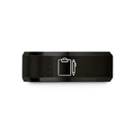 tungsten rings for couples – black tungsten clipboard pen wedding band