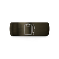 personalized jewelry for her – gunmetal & black tungsten clipboard pen wedding band