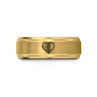 couples matching rings set – gold tungsten usa italy heart wedding band