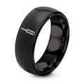 Phillips – Tungsten Wedding Band, 8 mm, Black Comfort-Fit Unisex