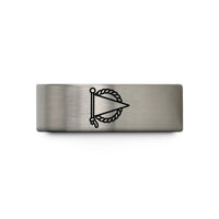custom rings for partners – silver tungsten nautical pennant rope wedding band