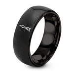 10 Year Anniversary Rings for Wife – black tungsten oriental pearl tower ring