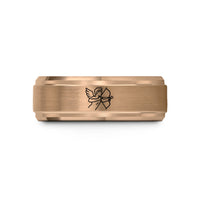 couples anniversary rings gold – rose gold tungsten cupid silhouette heart arrow wedding band