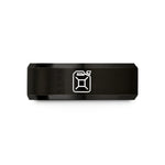 engraved rings for him – black tungsten jerry can wedding band
