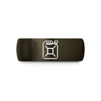 men's anniversary rings present – gunmetal & black tungsten jerry can wedding band