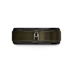 engraved rings for her – gunmetal & black tungsten nail wedding band