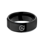 mens wedding bands plain – black tungsten slipmat turntable platter wedding band