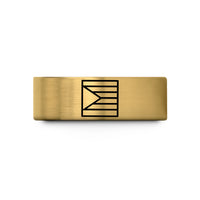 tungsten carbide wedding band – gold tungsten agender flag wedding band